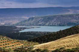 Image du Maroc Professionnelle de  Le Barrage Allal Al Fassi est situé dans la Province de Sefrou sur Oued Sebou avec un volume de stockage de 63.7 Mm3, il contrôle un bassin versant de 5.400 km2. Ce Barrage a été mis en service en 1990. But de l'ouvrage  production d'électricité, irrigation et protection contre les crues, Jeudi 8 septembre 2005. (Photo / Abdeljalil Bounhar) 